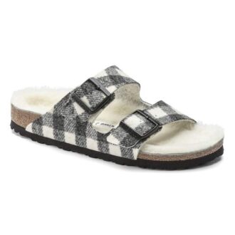 Arizona Shearling Piele de căprioară – Shearling Plaid Alb