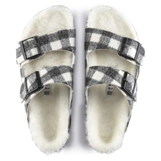 Arizona Shearling Piele de căprioară – Shearling Plaid Alb
