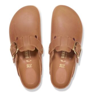 Boston Big Buckle din piele naturală uleioasă