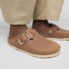 Boston Big Buckle din piele naturală uleioasă