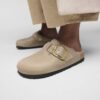 Boston Big Buckle Shearling Piele naturală uleioasă
