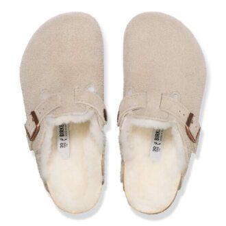 Boston Shearling pentru copii, din piele de căprioară și blană