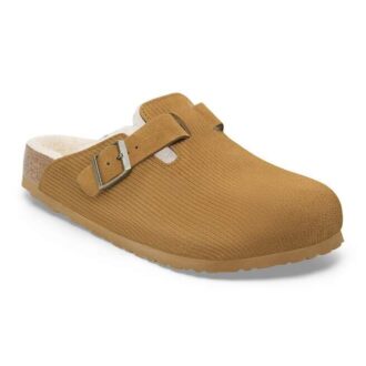 Boston Vl Velur cu nervuri Teddy Shearling Piele de căprioară Blană