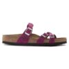 Franca Braided Oiled Leather Festival Fuchsia
