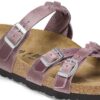 Franca din piele împletită și uleioasă, culoare lavandă Franca din piele împletită și uleioasă, culoare lavandă
