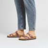 Franca din piele împletită și uleioasă, culoare lavandă Franca din piele împletită și uleioasă, culoare lavandă