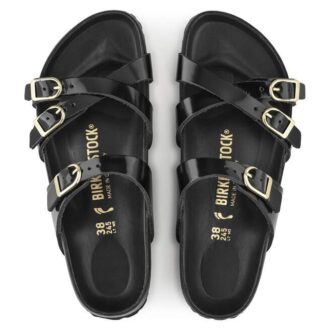 Franca Piele naturală lăcuită Negru lucios