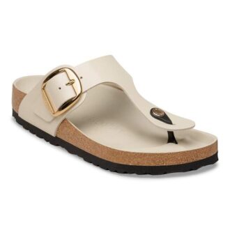 Gizeh Big Buckle Piele naturală lăcuită