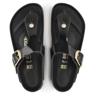 Gizeh Big Buckle Piele naturală lăcuită