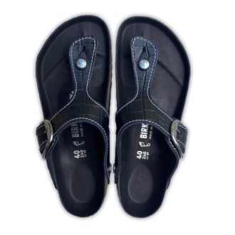Gizeh Big Buckle Piele naturală Lăcuită Negru