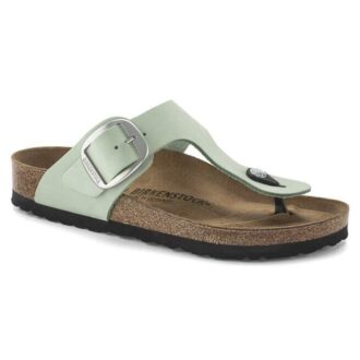 Gizeh Big Buckle Piele nubuc Matcha