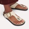 Gizeh Droplet Buckle Piele naturală lăcuită