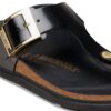 Gizeh Droplet Buckle Piele naturală lăcuită