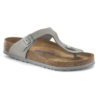 Gizeh Soft Footbed Piele nubuc Gri porumbel