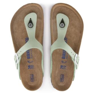 Gizeh Soft Footbed Piele nubuc Matcha