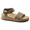 Glenda Piele de căprioară-textil kaki decolorat Glenda Piele de căprioară-textil kaki decolorat