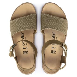 Glenda Piele de căprioară-textil kaki decolorat