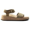 Glenda Piele de căprioară-textil kaki decolorat Glenda Piele de căprioară-textil kaki decolorat