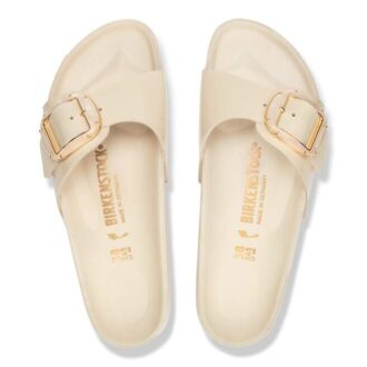 Madrid Big Buckle Pearl Piele naturală lăcuită