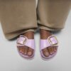 Madrid Big Buckle Piele naturală lăcuită