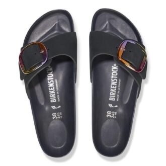 Madrid Big Buckle Piele Nubuc Negru