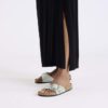 Madrid Big Buckle Piele nubuc Pure Sage