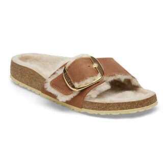 Madrid Big Buckle Shearling Piele naturală Uleiată