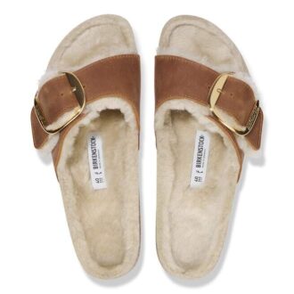 Madrid Big Buckle Shearling Piele naturală Uleiată