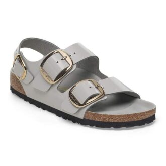 Milano Big Buckle din piele naturală lăcuită