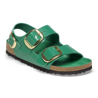 Milano Big Buckle din piele naturală lăcuită