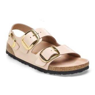 Milano Big Buckle din piele naturală lăcuită