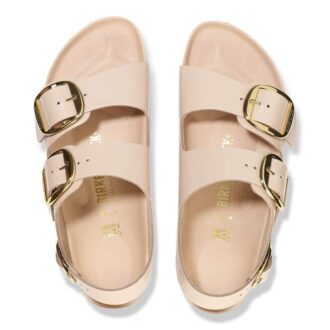 Milano Big Buckle din piele naturală lăcuită