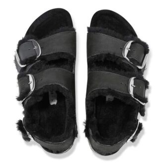 Milano cu cataramă Big Buckle, piele naturală uleioasă
