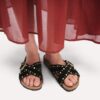 Piele de căprioară cu margini cu nituri Siena Piele de căprioară cu margini cu nituri Siena