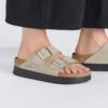 Platformă Arizona Pap Flex din piele nubuc Platformă Arizona Pap Flex din piele nubuc