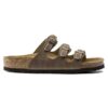 Soft Footbed Florida din piele uleioasă, maro tutun Soft Footbed Florida din piele uleioasă, maro tutun