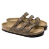 Soft Footbed Florida din piele uleioasă, maro tutun Soft Footbed Florida din piele uleioasă, maro tutun