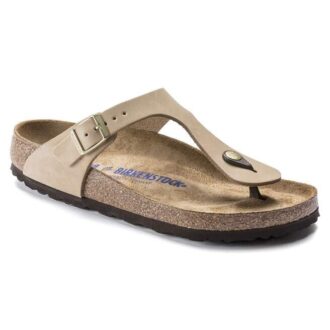 Soft Footbed Gizeh din piele nubuc Soft Footbed Gizeh din piele nubuc