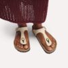 Soft Footbed Gizeh din piele nubuc